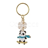 Snowflake & Panda Alloy Enamel Pendant Keychains KEYC-JKC00630-03-1
