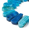 Teardrop Natural Dyed Agate Beads Strands G-L456-02C-1