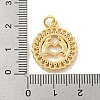 Brass Micro Pave Clear Cubic Zirconia Pendants KK-U007-01G-01-3