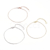 Brass Cable Chain Anklets AJEW-AN00391-1