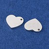 925 Sterling Silver Blank Heart Charms STER-F057-04S-2