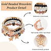 ANATTASOUL 8Pcs 8 Style Synthetic Quartz Crystal & Acrylic Imitation Gemstone Beaded Stretch Bracelets Set BJEW-AN0001-29-3