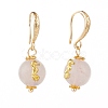 Natural Rose Quartz Dangle Earrings EJEW-JE04432-01-1