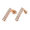 PVD Vacuum Plating 304 Stainless Steel Stud Earring EJEW-C099-08RG-2