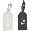 Gorgecraft 2Pcs 2 Colors PU Leather & Alloy Luggage Bag Tags AJEW-GF0004-97-1