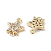 Brass Micro Pave Clear Cubic Zirconia Connector Charms FIND-Z029-09G-2