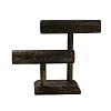 2-Tier Wood T Bar Bracelet Display Stands BDIS-F005-02B-2