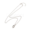 Rack Plating Alloy Heart Pendant Necklaces Sets NJEW-B081-08C-3