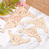 Olycraft Rubber Wood Carved Onlay Applique AJEW-OC0001-48-6