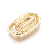 Eco-Friendly Brass Micro Pave Cubic Zirconia Slider Charms ZIRC-L078-071A-G-NR-2