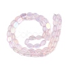 Painted Transparent Glass Beads Strands GLAA-E033-06B-04-2