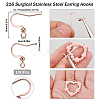 SUNNYCLUE 100Pcs 316 Surgical Stainless Steel Earring Hooks STAS-SC0006-43-3