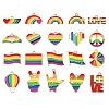 20Pcs 20 Style Pride Rainbow Color Alloy Enamel Pendants ENAM-YW0002-74-1