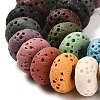 Natural Lava Rock Dyed Beads Strands G-L586-B02-05-4