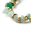 Natural Green Aventurine Chip Beads Stretch Bracelets BJEW-JB06599-04-4