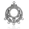 Flat Round Tibetan Style Alloy Chandelier Component Links PALLOY-J659-27AS-2