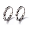 316 Stainless Steel Thorns Hoop Earrings for Men Women EJEW-C045-05-1