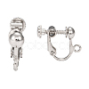 Brass Screw On Clip-on Earring Dangling Charms Pendants Setting Findings X-KK-M019-01P-3
