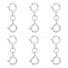 DICOSMETIC 6Pcs 925 Sterling Silver Double Spring Ring Clasps STER-DC0001-22-1