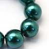 Baking Painted Pearlized Glass Pearl Round Bead Strands X-HY-Q330-8mm-79-3