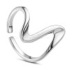 SHEGRACE Rhodium Plated 925 Sterling Silver Cuff Rings JR752A-1