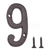 Iron Home Address Number AJEW-WH0126-24I-1