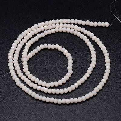 Faceted Rondelle Glass Beads Strands GLAA-M028-2mm-B02-1