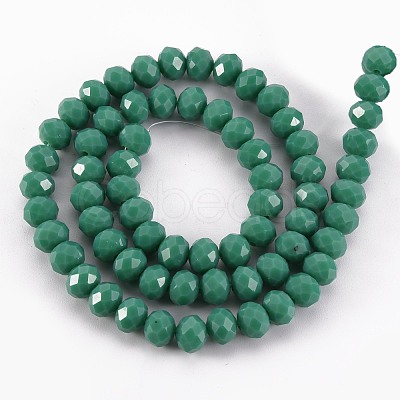 Opaque Solid Color Glass Beads Strands EGLA-A034-P8mm-D19-1