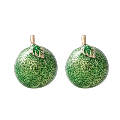 2Pcs Brass Enamel Charms KK-YW0001-85-1