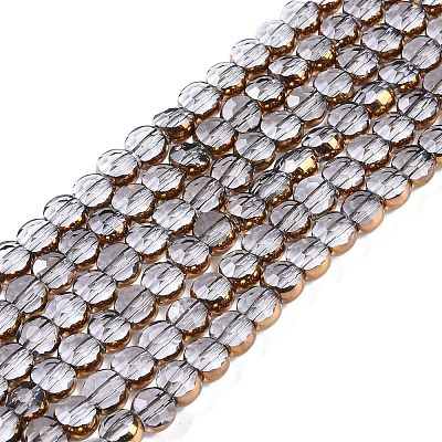 Electroplate Glass Beads Strands EGLA-Q128-02A-FP05-1