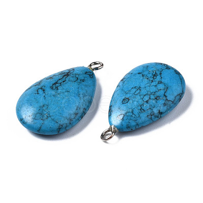 Synthetic Turquoise Pendants G-S356-14B-1