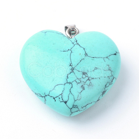 Synthetic Turquoise Pendants G-R384-10-1