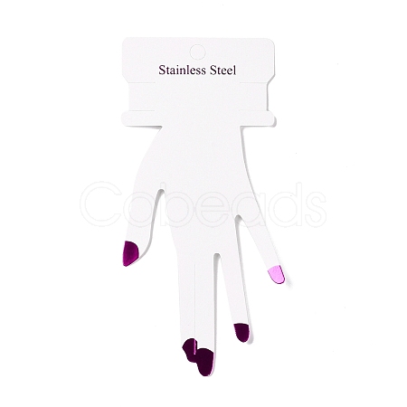 Hand Shaped Cardboard Paper Bracelet Display Cards CDIS-F004-01A-1