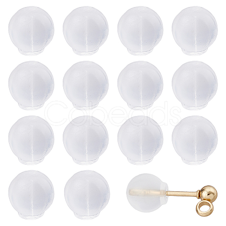 SUPERFINDINGS 120Pcs Plastic Full-covered Ear Nuts FIND-FH0007-98-1