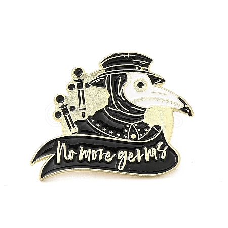 Plague Doctor Enamel Pin JEWB-I022-11F-LG-1