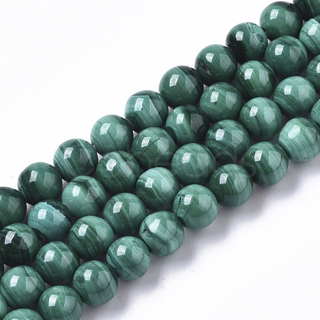 Natural Malachite Beads Strands G-R465-18-1