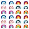 6Pcs 6 Colors Rainbow Silicone Beads, DIY Nursing Necklaces and Bracelets Making, Chewing Pendants For Teethers, Mixed Color, 17.5x25x9mm, Hole: 2mm