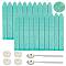 CRASPIRE DIY Scrapbook Kits, Including Candle, Stainless Steel Spoon and Sealing Wax Sticks, Pale Turquoise, 9x1.1x1.1cm, 20pcs