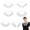 Nbeads 6Pcs 6 Style White Embroidered Organdy Collar, Neckline Trim Clothes Sewing Applique Edge, DIY Garment Accessories, White, 1330~1700mm, 1pc/style