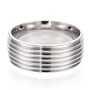 201 Stainless Steel Grooved Finger Ring Settings STAS-WH0047-07S-1