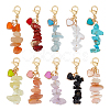 Unicraftale 2 Sets Chip Natural & Synthetic Gemstone Pendant Decoraiton HJEW-UN0001-19-1