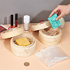 AHADERMAKER Round Bamboo Steamer Self-Draining Soap Box AJEW-GA0005-86-3