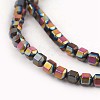 Electroplated Non-magnetic Synthetic Hematite Beads Strands G-P408-F-3