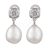 Natural Pearl Ear Studs EJEW-P286-11P-1