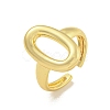 Rack Plated Brass Oval Open Cuff Ring for Women RJEW-Z039-05G-1