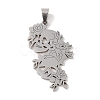 Non-Tarnish 201 Stainless Steel Pendants STAS-A094-07P-1