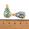 Brass Enamel Pendants KK-E112-11G-4