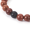 Wood Beads Stretch Bracelets Sets BJEW-JB03909-9