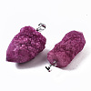Rough Raw Electroplate Natural Druzy Agate Pendants G-S359-274D-3