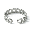 Non-Tarnish 304 Stainless Steel Open Cuff Ring RJEW-L110-040P-3